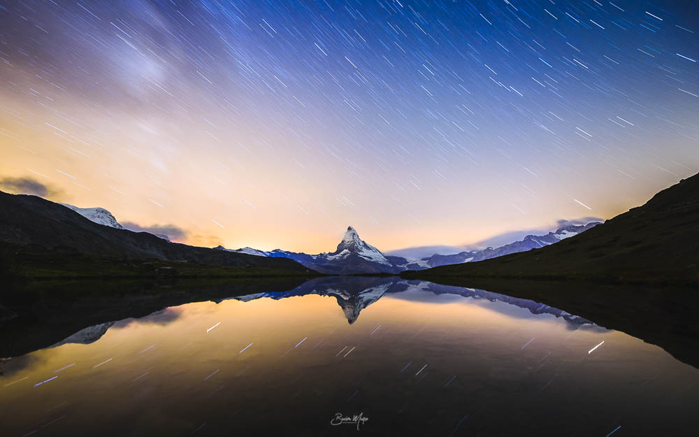 Star trails at Matterhorn 